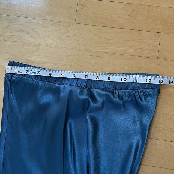 Nation LTD Satin Mabel Bias Midi Skirt in Atlantic Blue XS NWOT - Picture 7 of 9